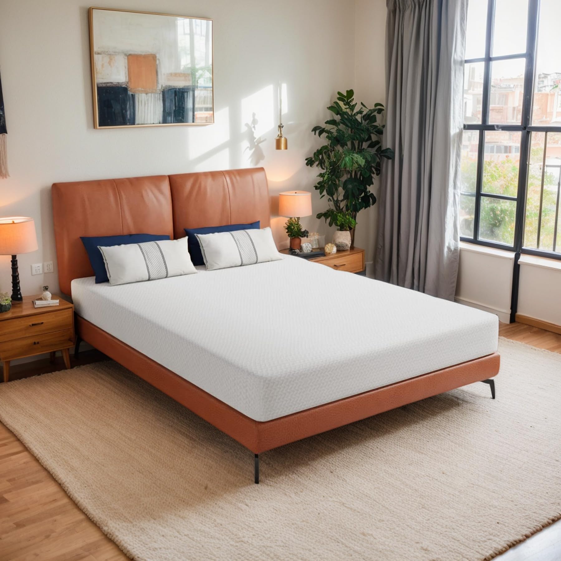 Anwick 8 Inch Gel Memory Foam Mattress, Breathable Bed Mattress for Sleep Supportive & Pressure Relief (Full)