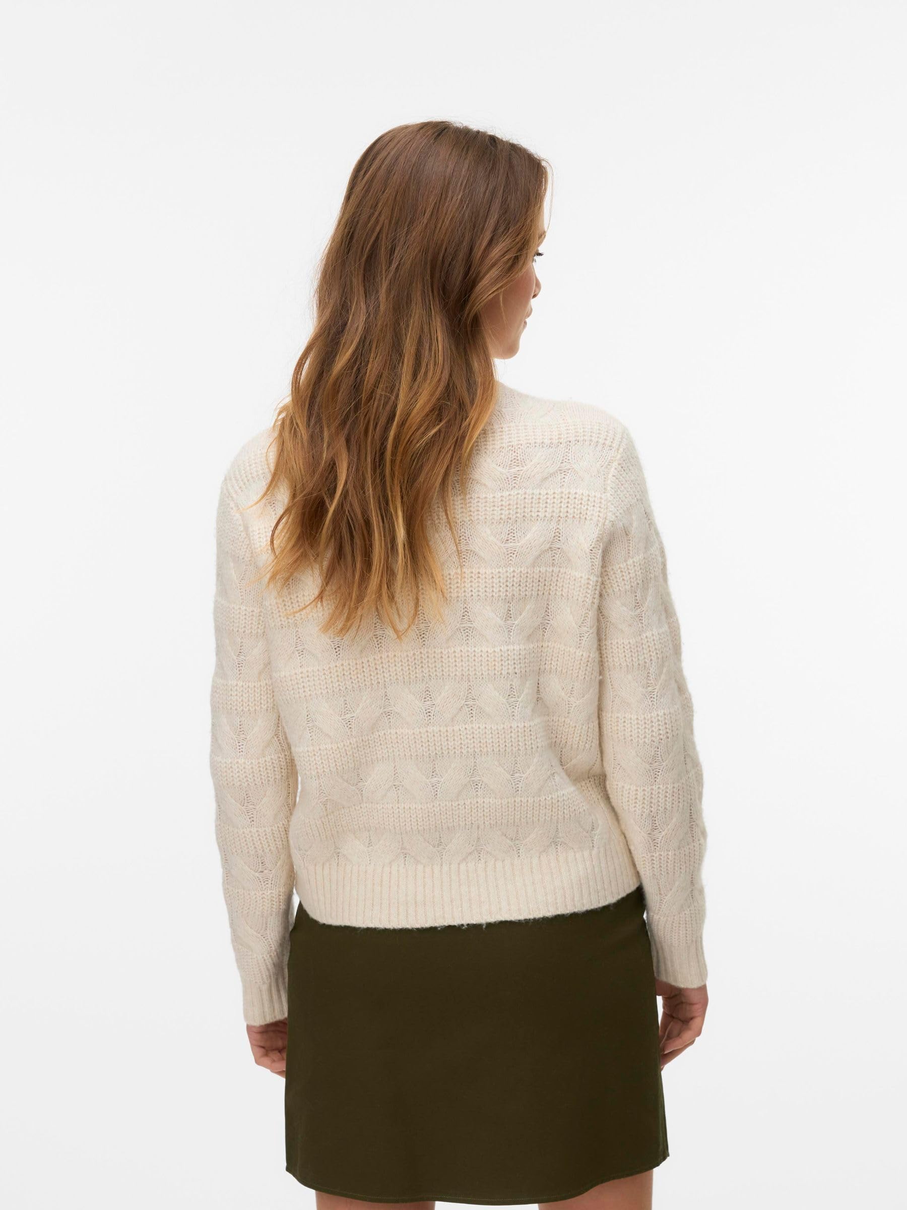 VERO MODA Highneck BF Vmvirgo LS-Pullover a Collo Alto