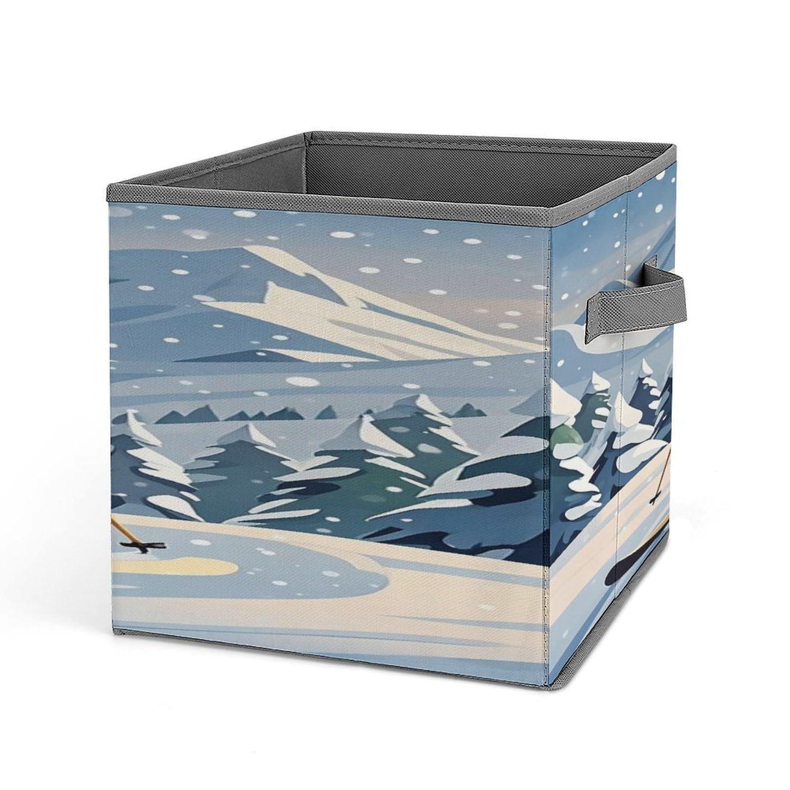 Fekiloot Style Skiing Theme Storage Bins Storage Baskets