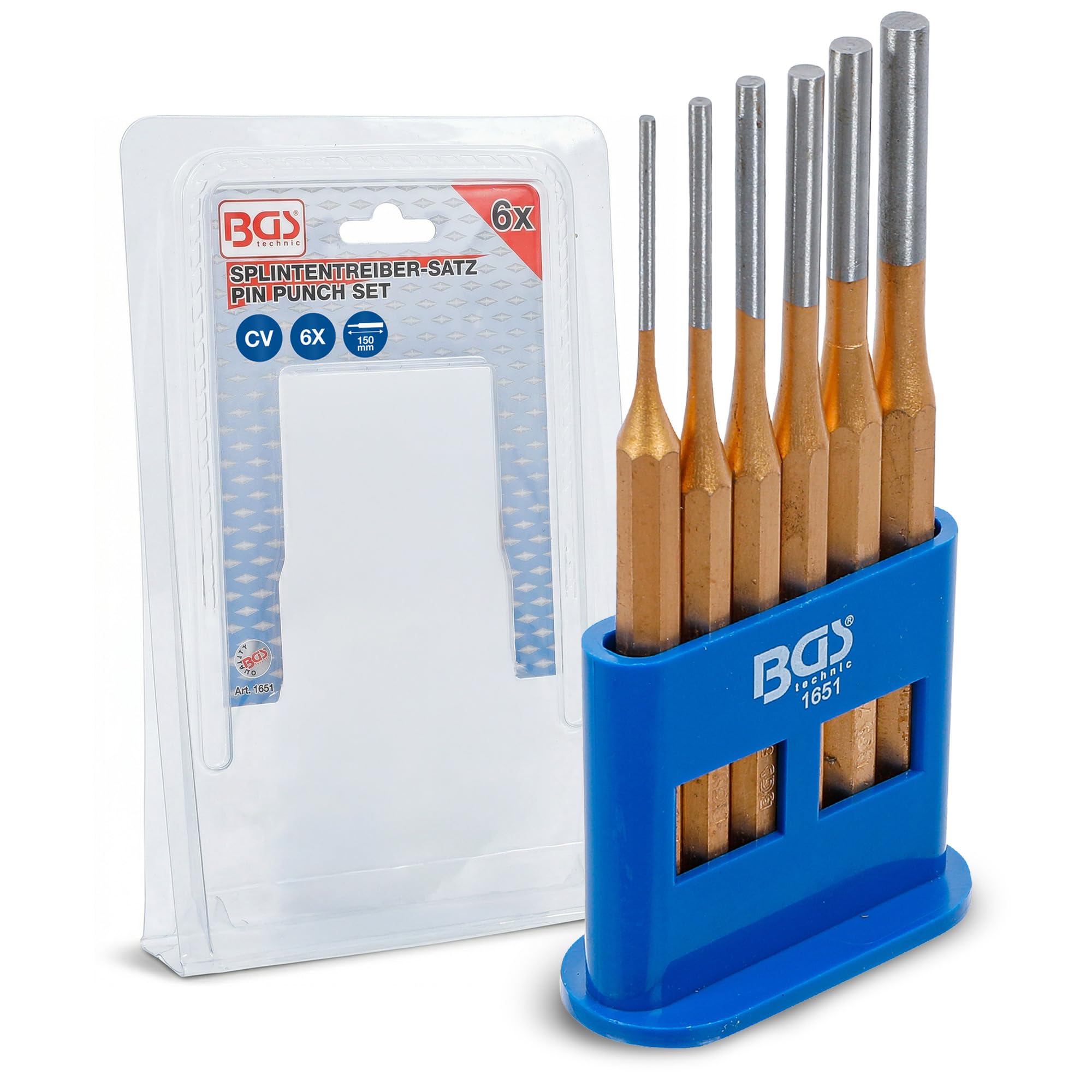 BGS 1651 | Pin Punch Set | 150 mm | 3 - 8 mm | 6 pcs.