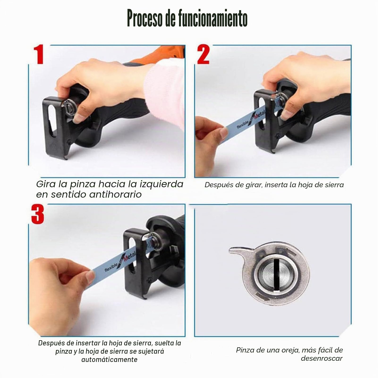 Sierra para Carne de Huesos, Sierra Eléctrica de Mano para Huesos, para Cortar Madera, Metal, Plástico, Carne Congelada, Mango Antideslizante, Agarre Cómodo