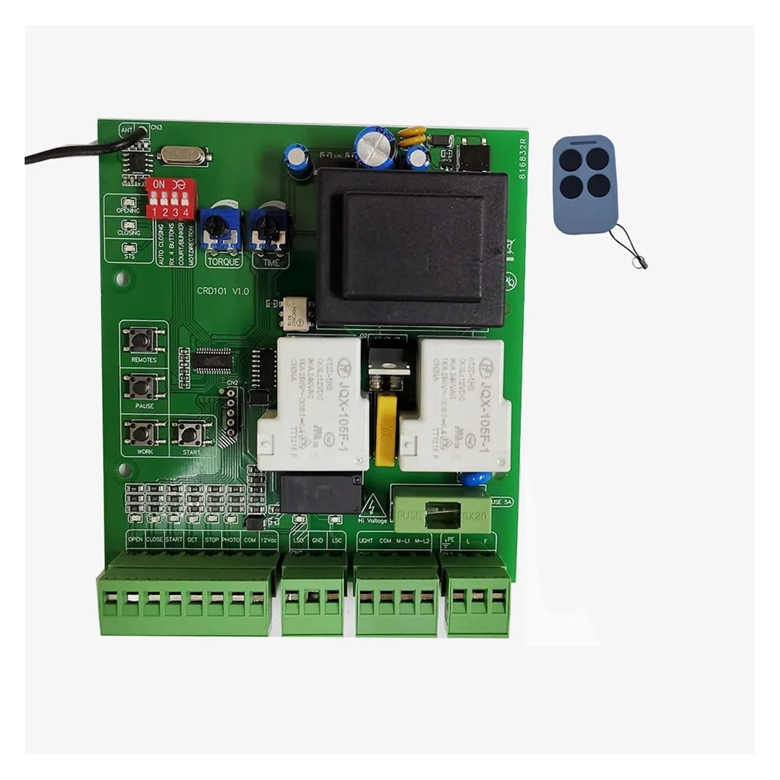 Universal Version Sliding Gate Opener PCB Circuit Board Controller AC Plate for Sliding Gate Control Board Strong Sensitivity(1 Board with 1 Key)