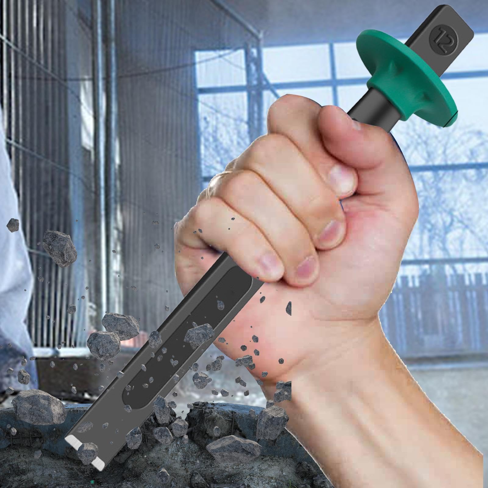 Cinceles resistentes,Cincel rompedor de concreto,Herramienta de tallado Cincel de piedra para mortero de hormigón - Herramienta profesional de cincel de madera, cincel de piedra para mortero de hormig