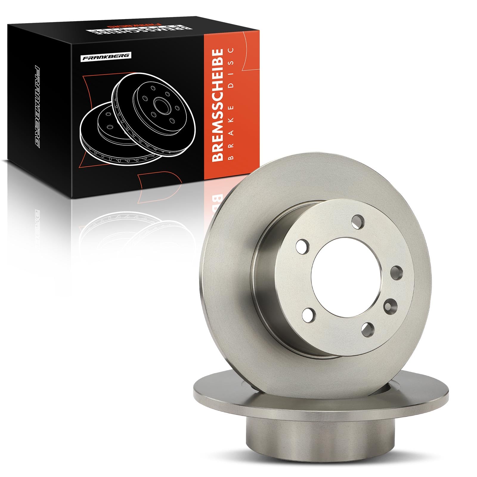 Frankberg 2 discos de freno para eje trasero compatible con NV400 Bus X62 X62B 2.3L 2011-2023 Movano B Bus 2.3L 2010-2023 Master III Kasten FV 2.3L 2010-2023 Replace# 4320600Q0A
