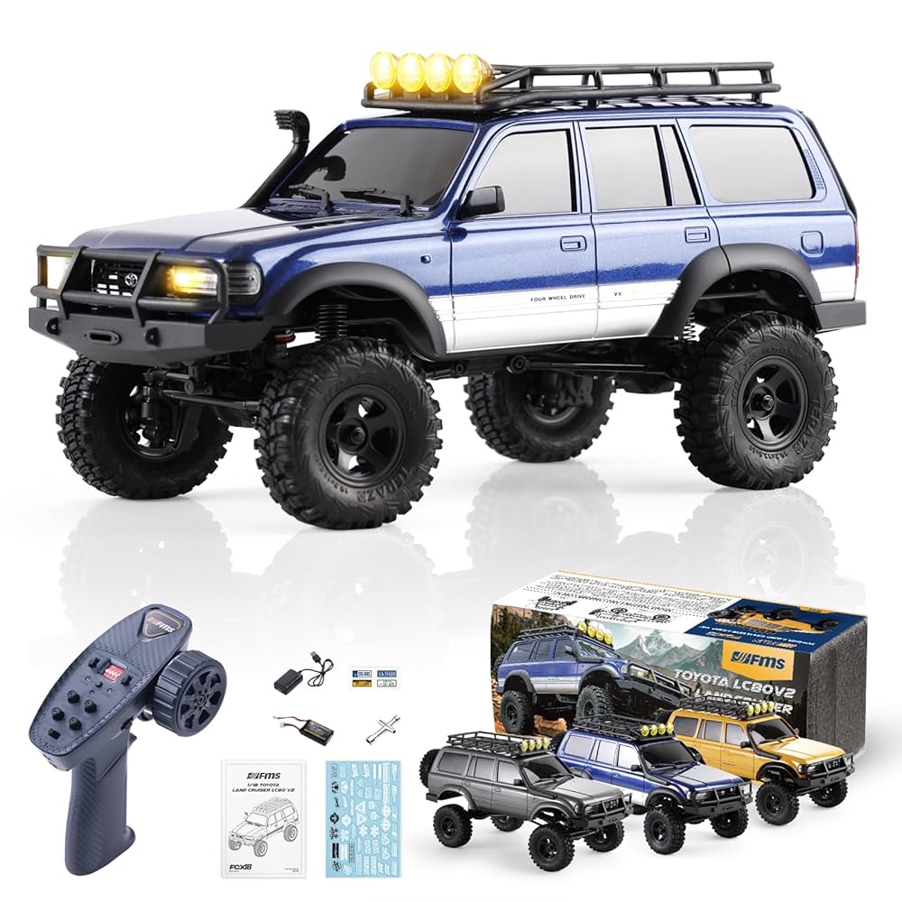 FMS Toyota LC80 ランドクルーザー FCX18 RTR 1/18 Toyota LC80 RC Crawler | RTR All-Terrain RC Car | FMS