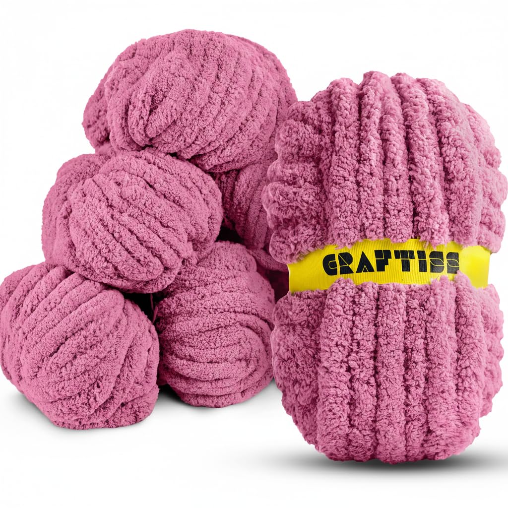Amazon.com: Chunky Yarn for Hand Knitting - 8 Muted Mauve Jumbo