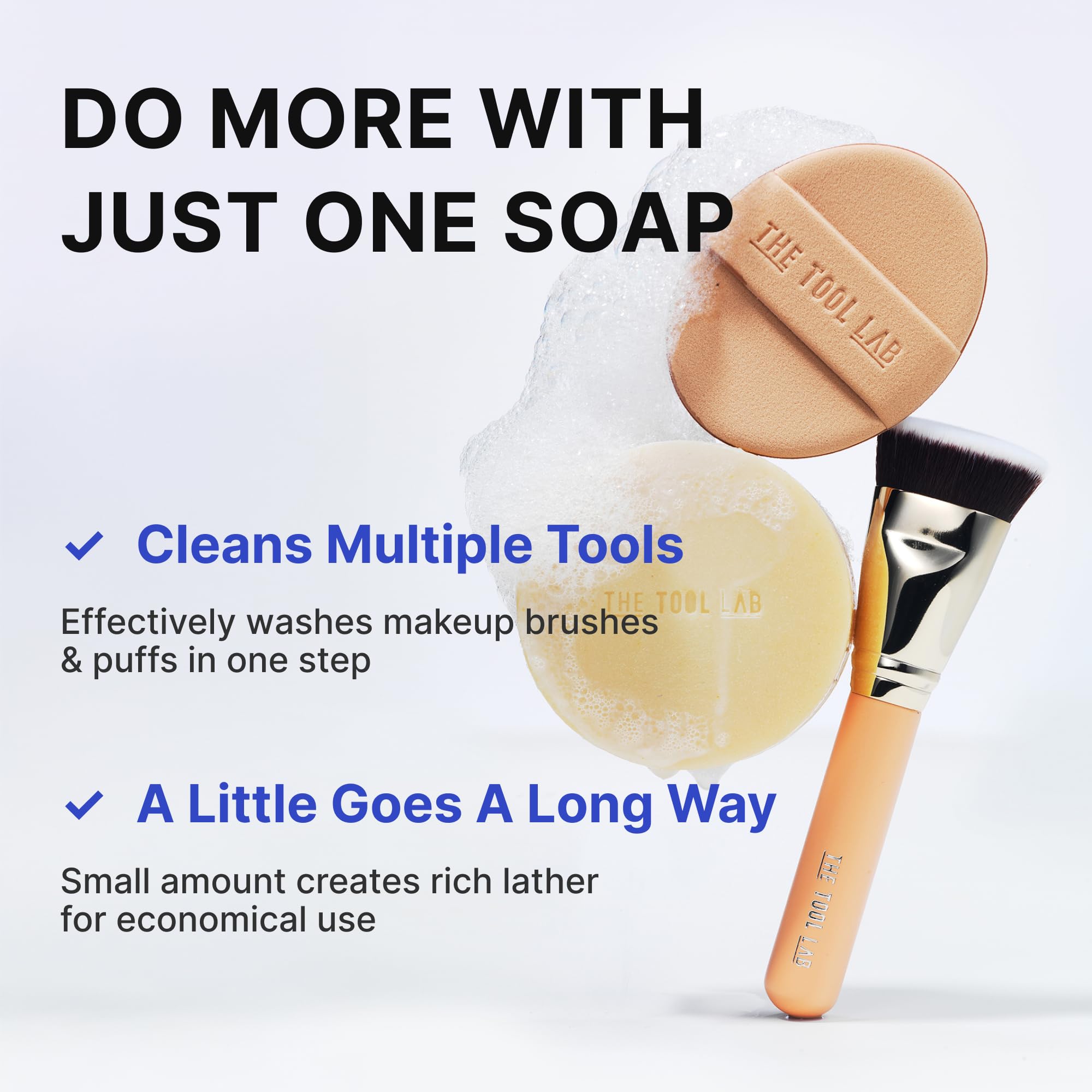 THE TOOL LAB Makeup Tool Cleansing Soap for Brushes, Sponges & Puffs
