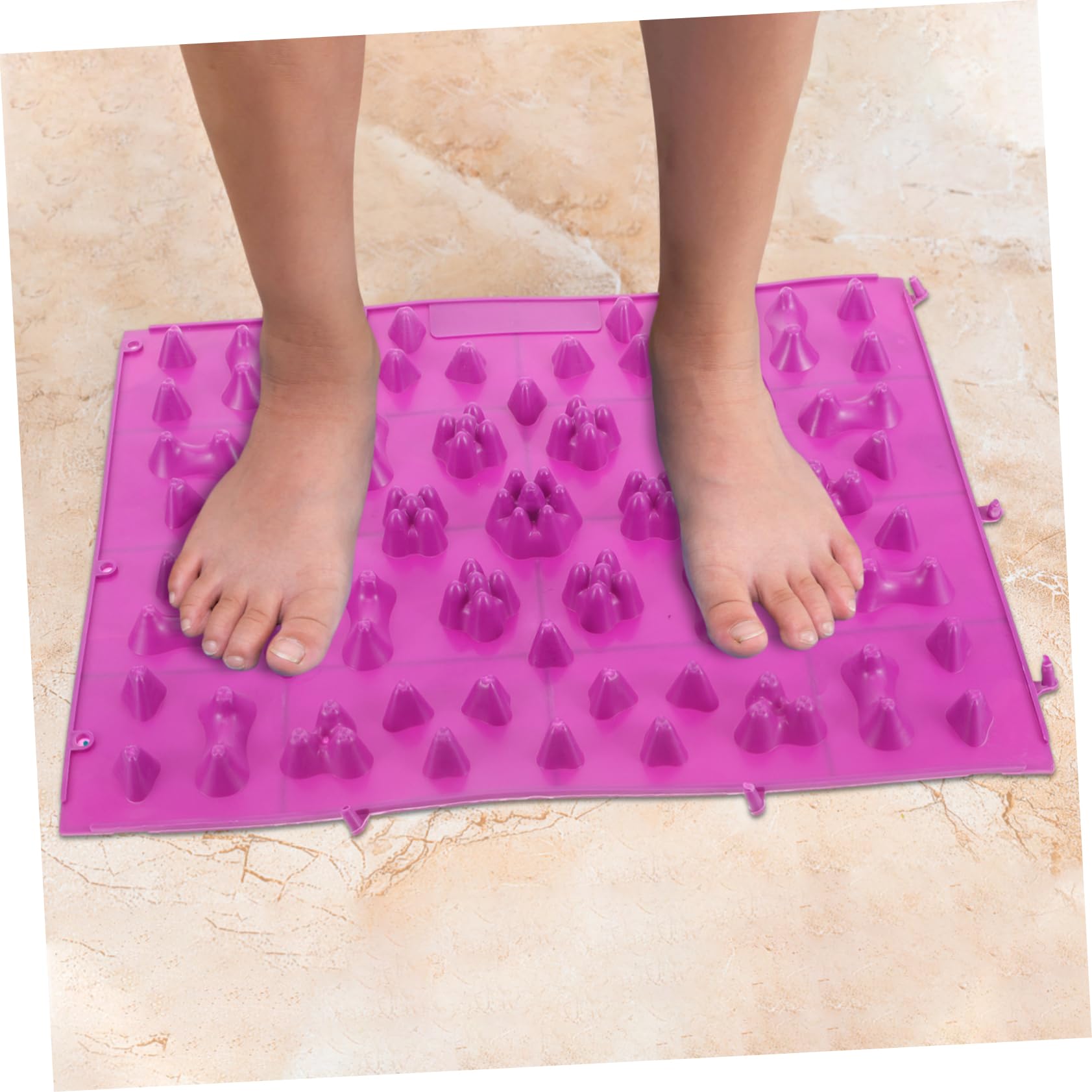 Plaque de Massage des Pieds 4 Pièces en Tpe, Tapis D'acupuncture