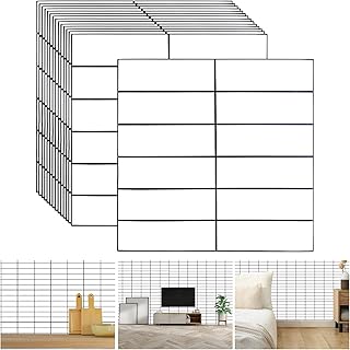 White Stick on Tiles, KYYGKY 15 Pack Self Adh...,