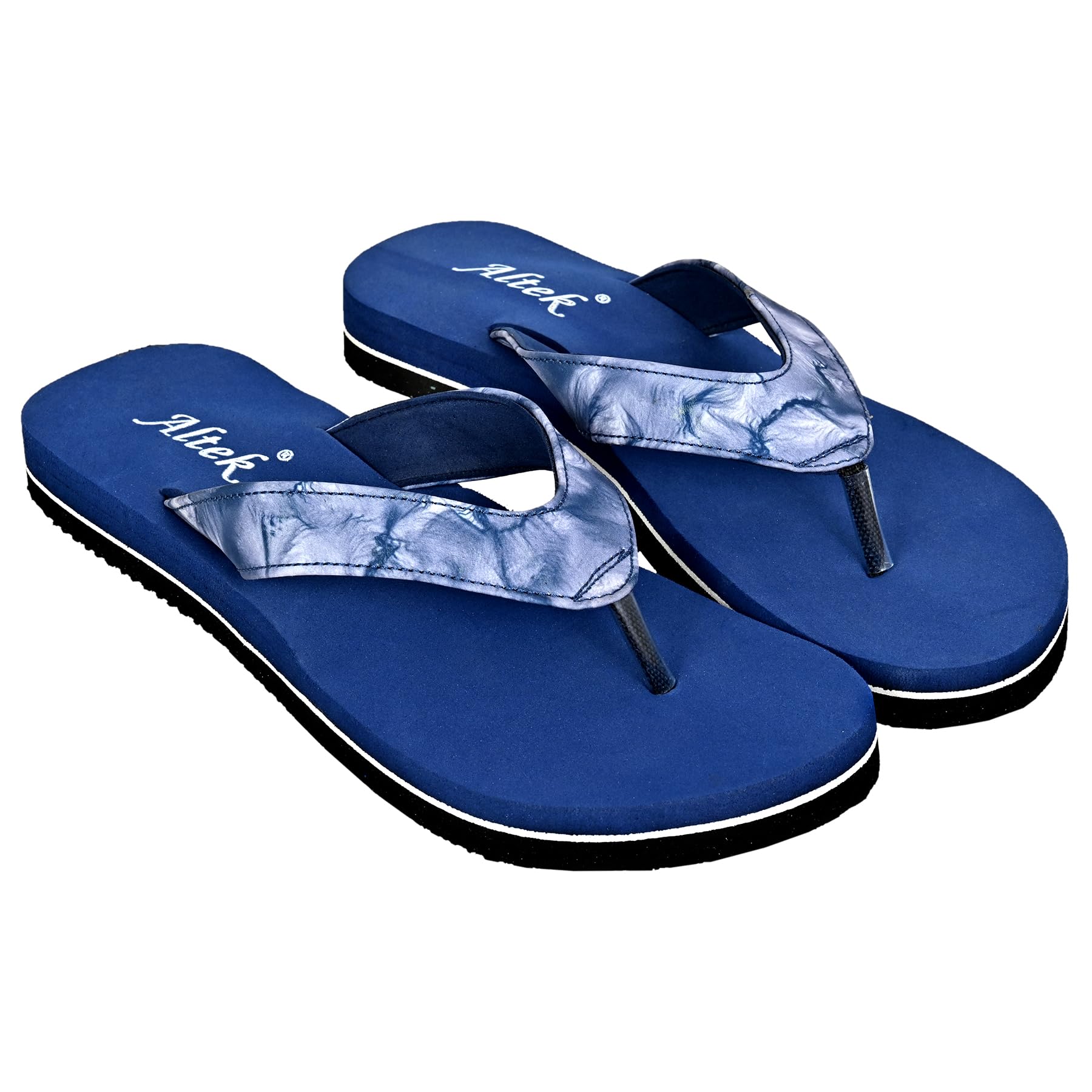 ALTEK Women Flipflop Antiskid Fashinable Daily Use Eva Ortho Fabric Casualwear Durable Indoor Outdoor Chappal 13305_navy_75_5 (B0CK4RW288) Amazon Price History, Amazon Price Tracker