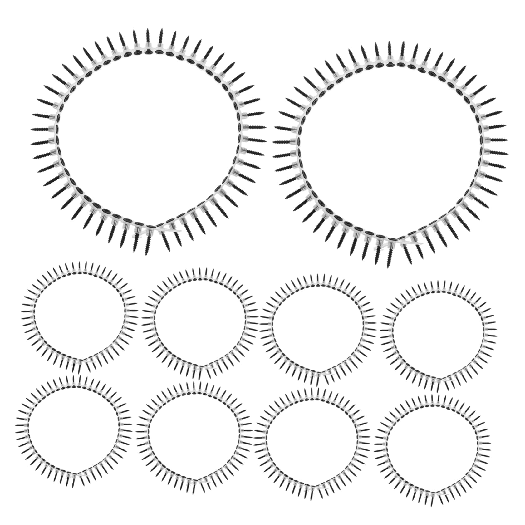 SEWACC Sturdy Chain Strap Screws 1000pcs Drywall and Stucco Screws with Push Pins Heavy Duty Hardware Kit for Furniture and Picture Frames