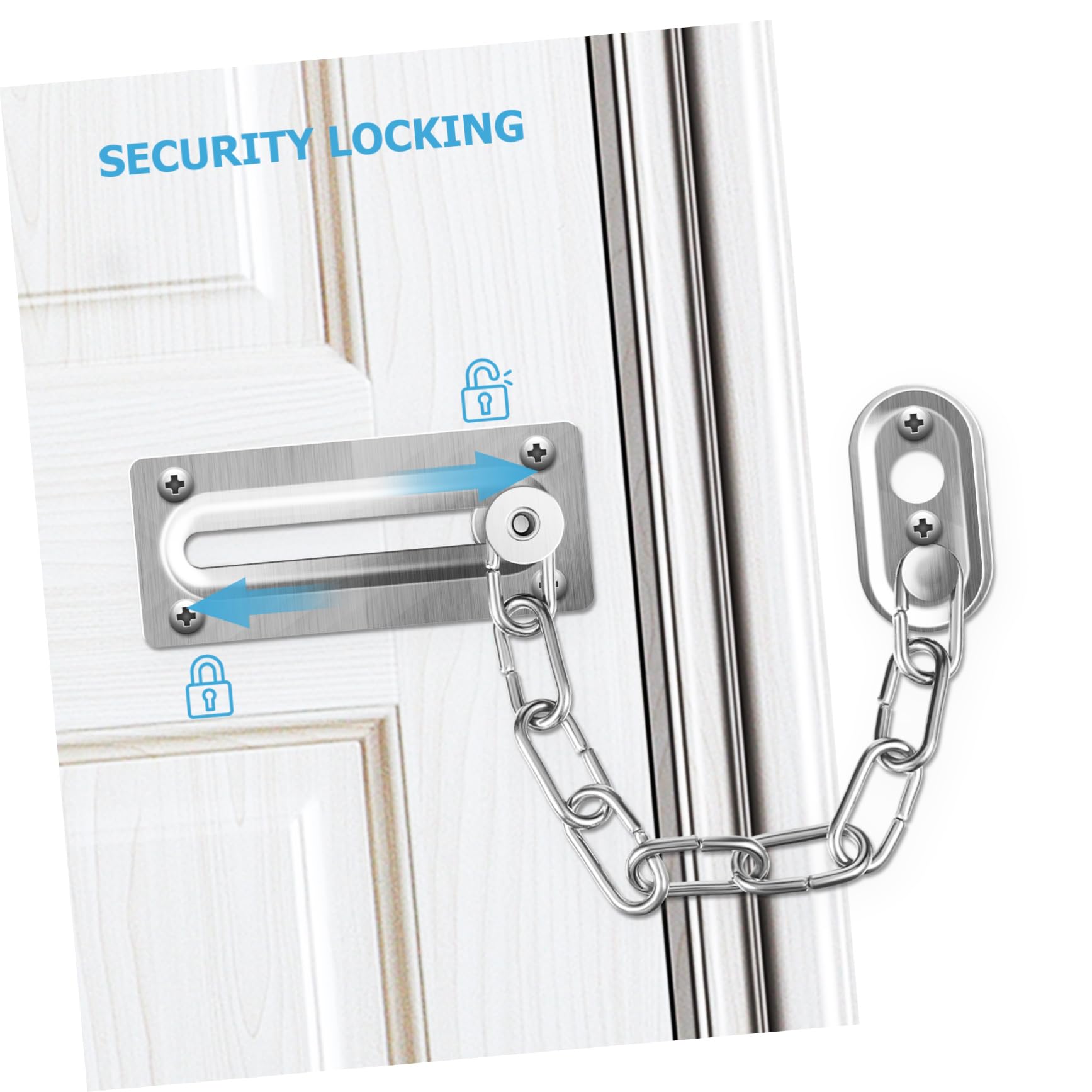 Cerradura Inoxidable de Seguridad Cadena Puerta de Acero