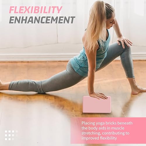 Miniatura 5 de Yoga Blocks 4 Pack - Premium EVA Foam Bricks for Pilates Workout, Stretching, Meditation - Yoga Brick for Flexibility, Balance, Spine Strength,