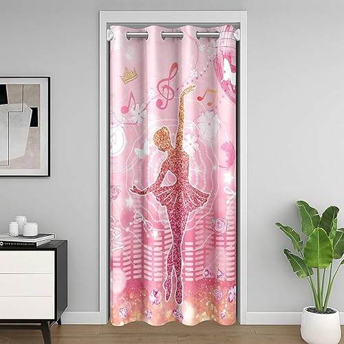 Miniatura 25 de jejeloiu Radio Boombox - Cortina para puerta de privacidad de 52 x 80 pulgadas, 1 panel retro para radio, armario, cortina para sala de estar, Azul