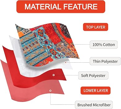 Qucover Patchwork Pillowcases 2 Pack Multicolor Floral Printed Pillow Cases