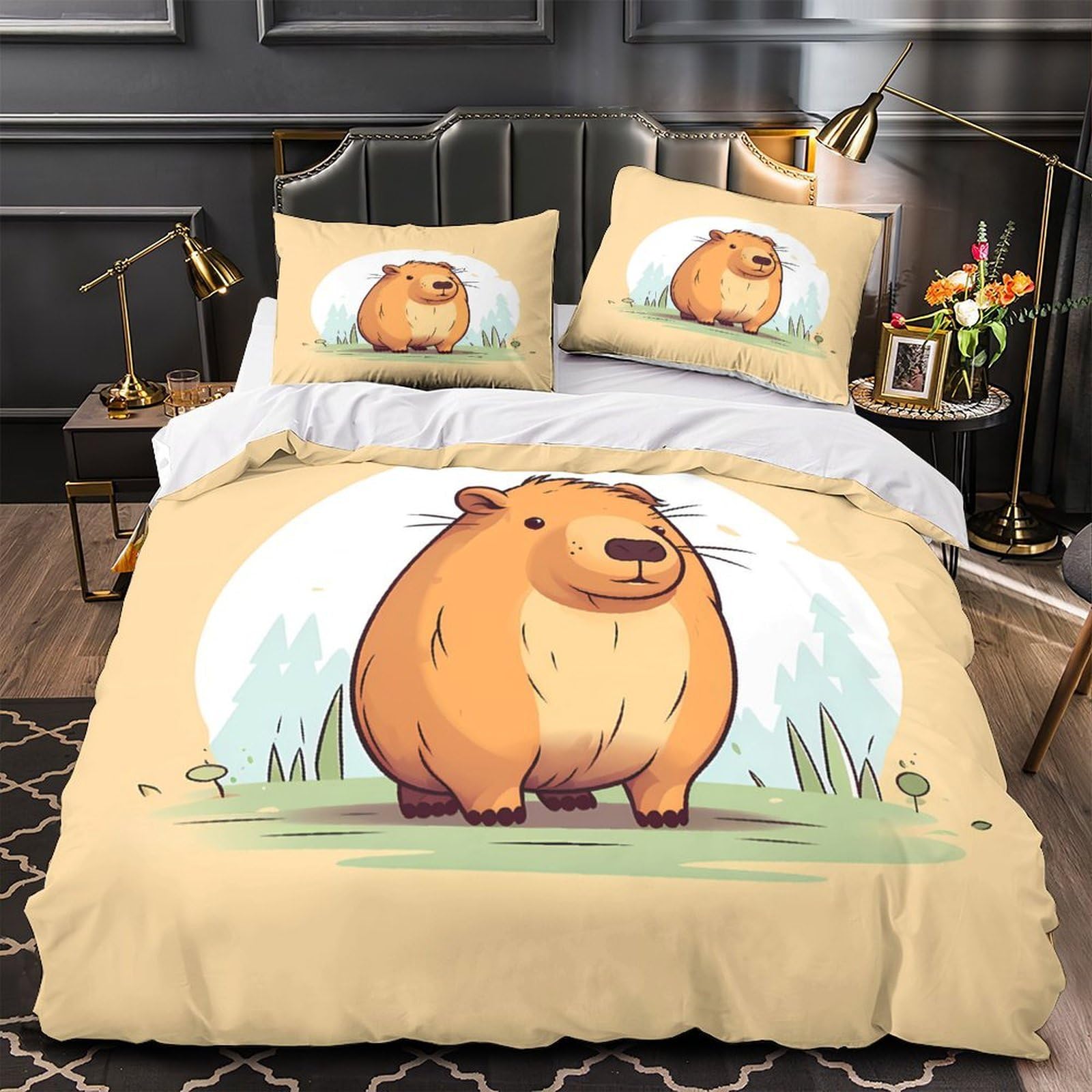 Linge de lit rongeur mignon hypoallergénique contre les allergies nocturnes