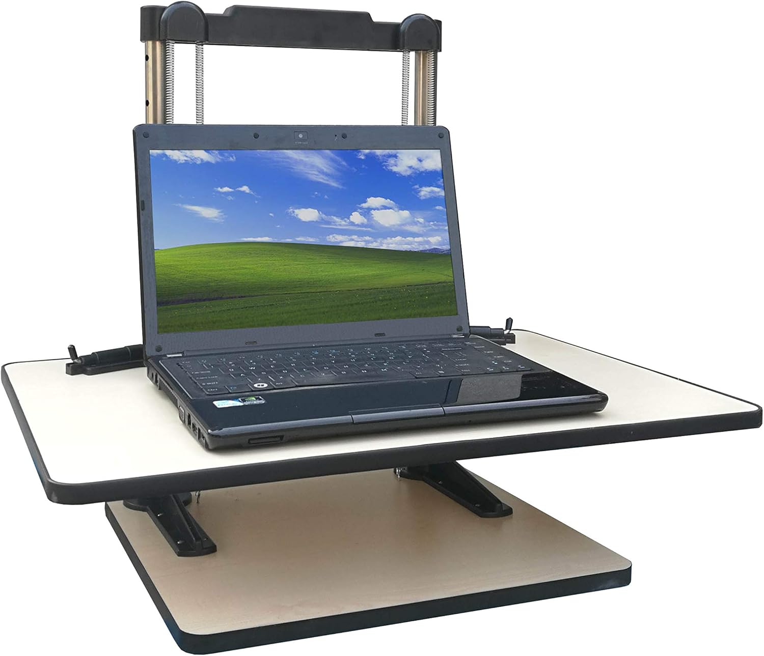 FixtureDisplays® Height Adjustable Standing Desk Ergonomic Sit Stand Desk Solution with Springs 16104-NF