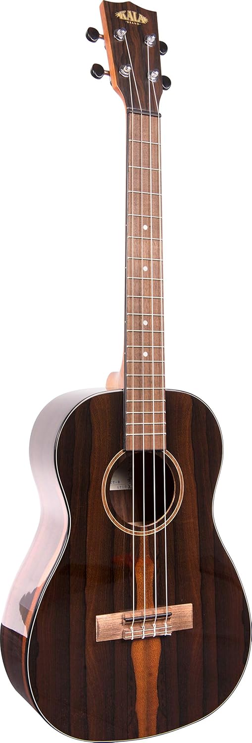 Kala KA-ZCT-B Ziricote Baritone Ukulele Bundle with Gig Bag, Tuner, Austin Bazaar Instructional DVD, and Polishing Cloth