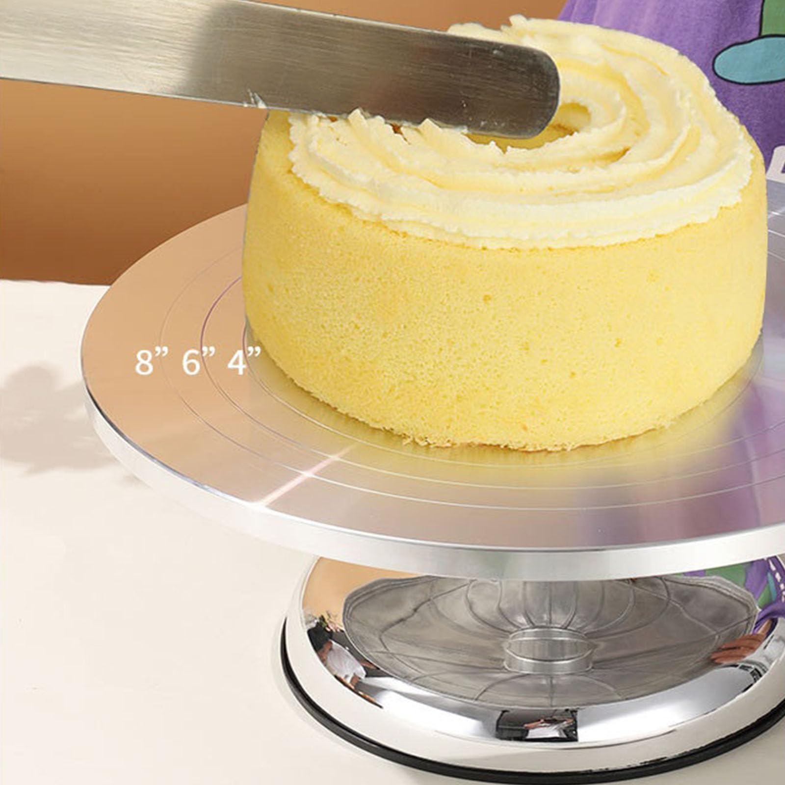 à gâteau Rotatif en Alliage d ' Aluminium, Plateau tournant pour décorer et Faire Tourner Les pâtisseries et Les Cupcakes, Outil et Accessoires de Cuisson