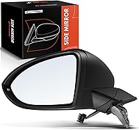 A-Premium Driver Side Heated Power Mirror w/ Turn Signal for VW Golf 2015-2021, GTI, Alltrack, SportWagen - Manual Fold Black