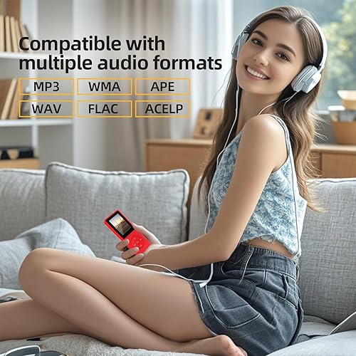 Miniatura 3 de El reproductor de MP3 es un reproductor de música portátil con una tarjeta micro sd de 32 GB, pantalla de 1.8 pulgadas, con altavoz, radio FM