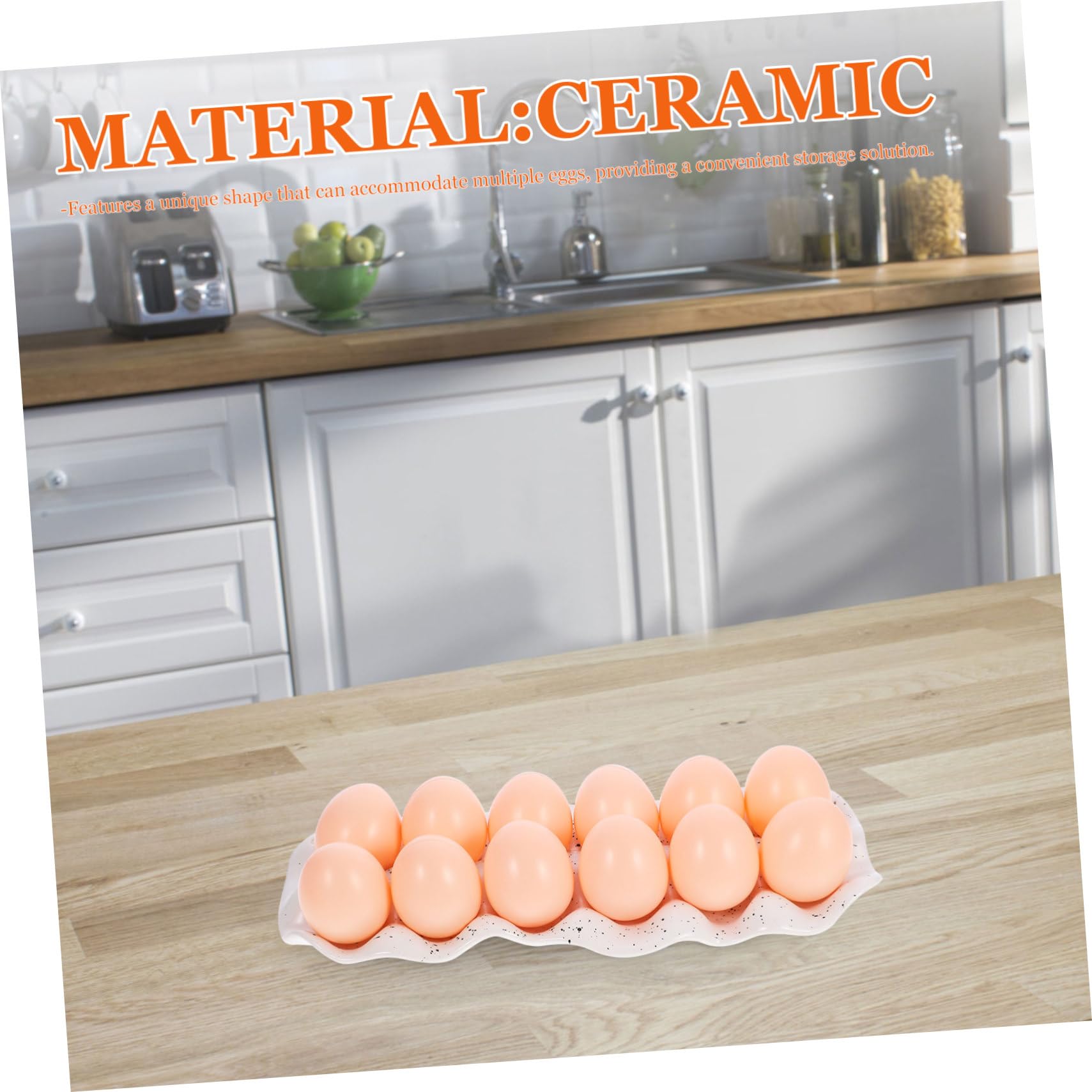 Bandeja De Huevos Huevera De Cerámica Para Guardar Huevos Para Refrigerador Para Exhibir La Encimera Cocina