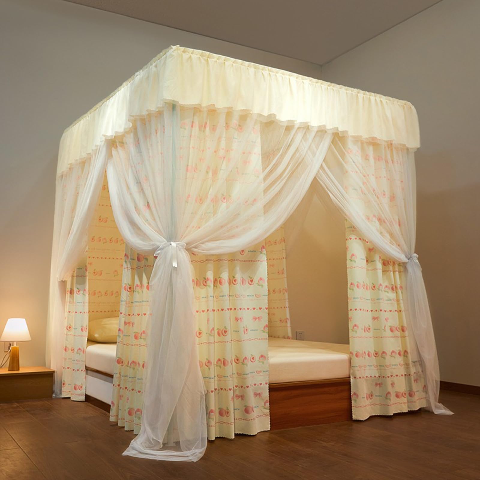 Polyester Schmiedeeisen Moskitonetz Betthimmel