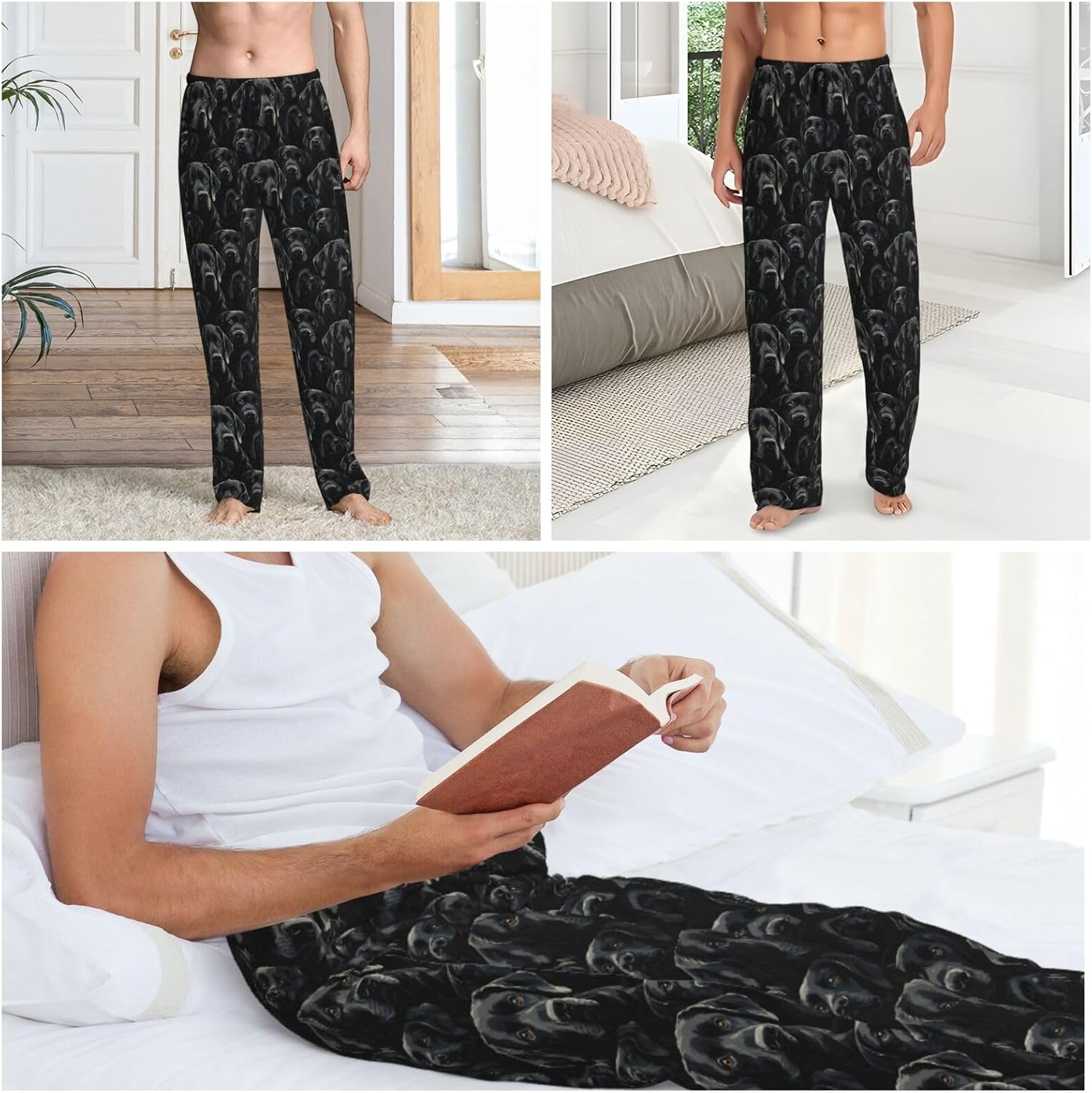 Mens Pajama Pants Men's Sleepwear Bottoms Lounge Pjs Pants with Pockets, S M L XL XXL - Image 6