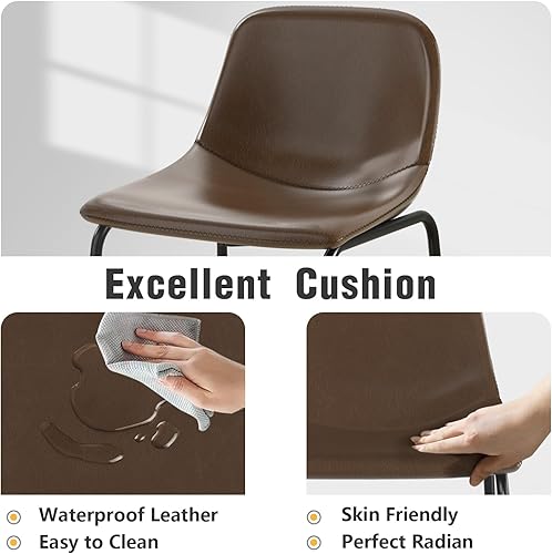 Miniatura 8 de TAVR Furniture Juego de 2 taburetes de mostrador de 24 pulgadas de altura de mostrador con capacidad para hasta 500 libras, sillas de altura de