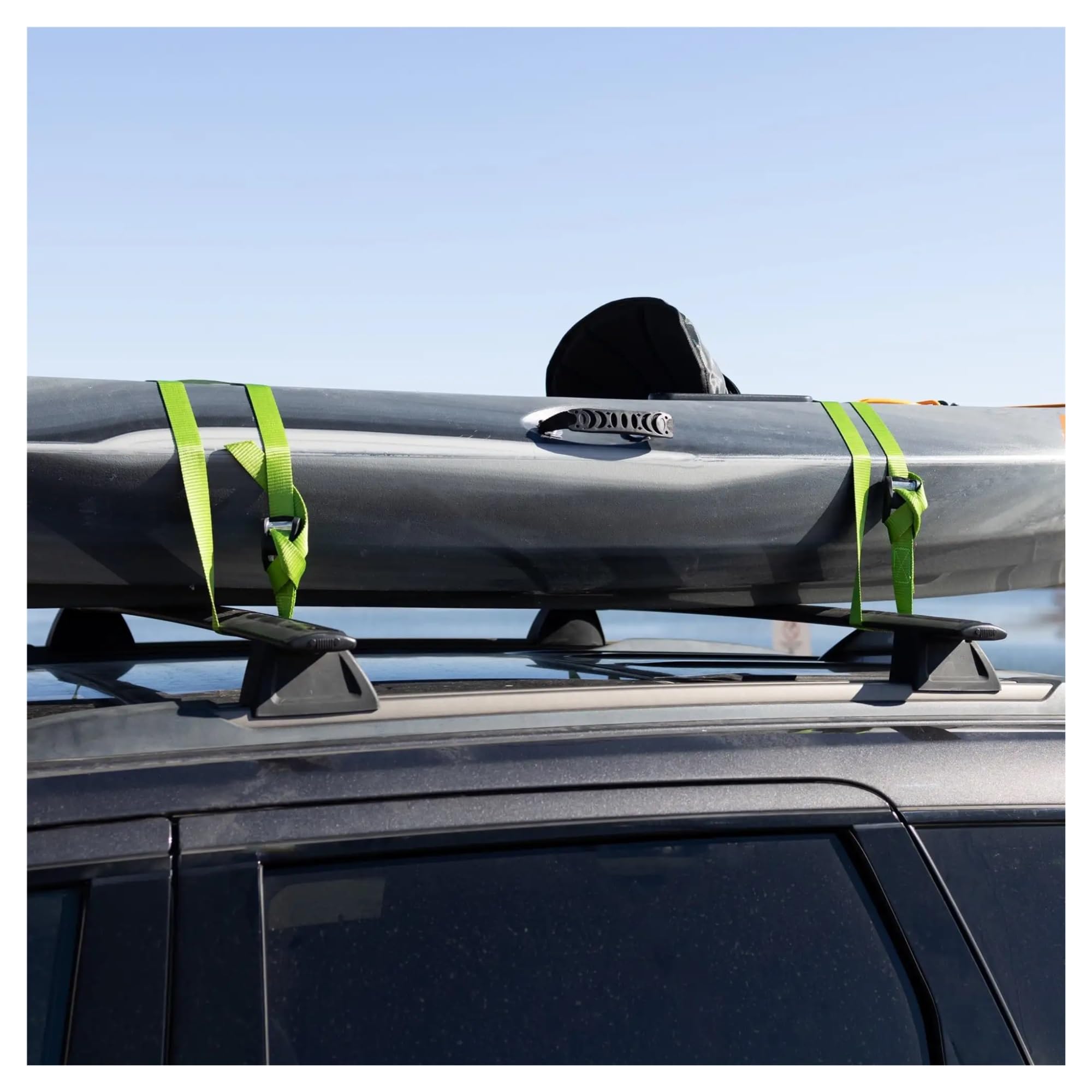 Correa de Amarre, Correas de Carga de 2,7 m con Protectores de Hebilla de Silicona, 19 x 3,3 cm para Baca Bicicletas, Motocicletas