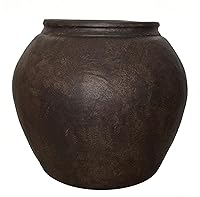 HaispringArtificialTree 12"H x 14"Dia Fiberstone Vintage Planter w/ Drainage Hole - Indoor/Outdoor Large Pot for Trees & Plants