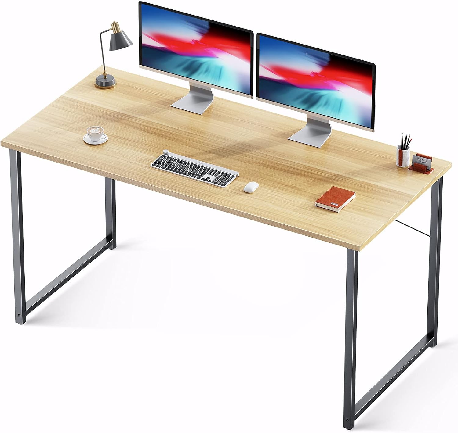 Coleshome 55 Inch Computer Desk, Modern Simple Style Desk for Home