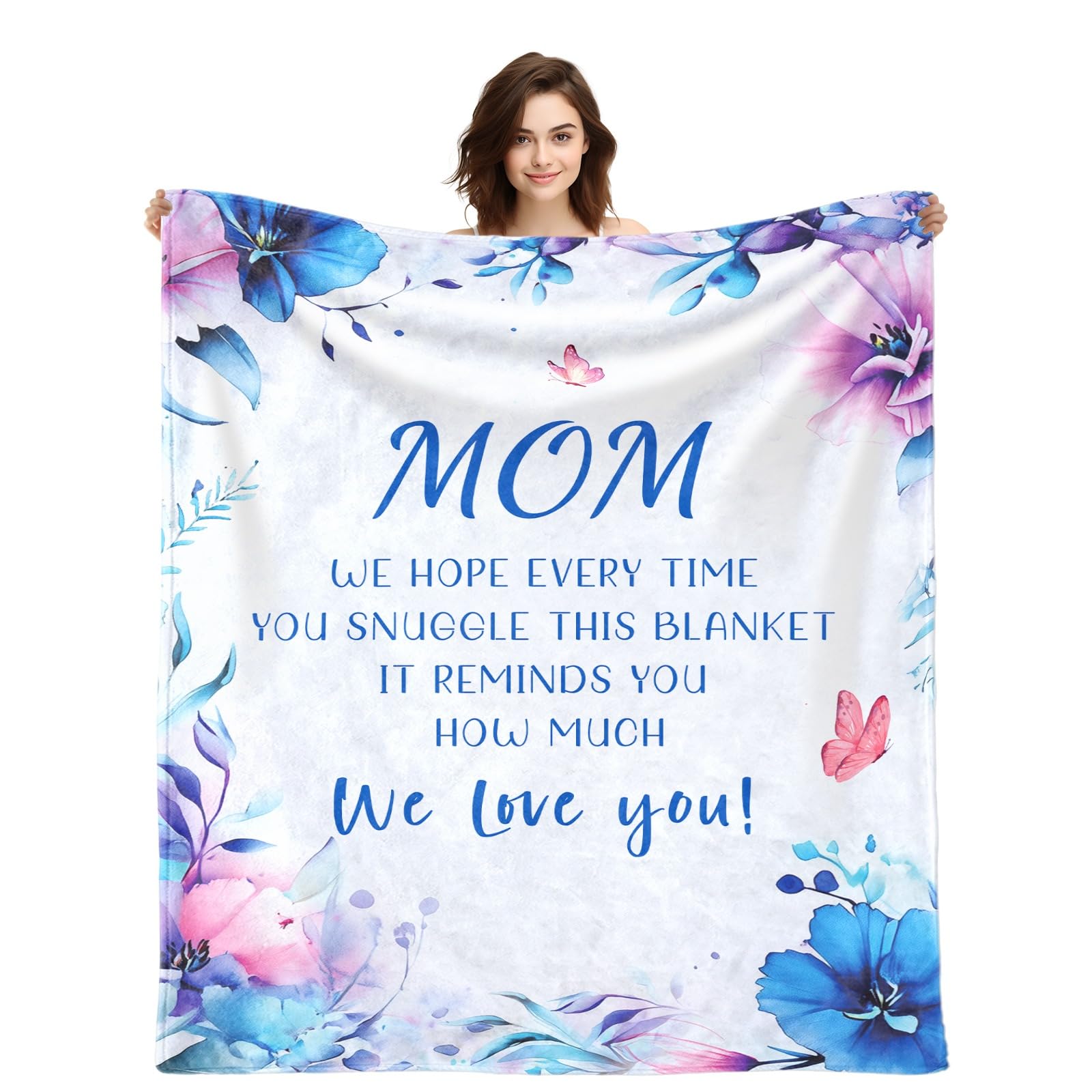 Urijk Personalised Baby Blankets Custom Blankets with Name for Baby Boys Girls Full Name Throw Blanket for Newborn Toddler Personalised Gifts for Birthday Baby Shower Christmas (O) — image 1