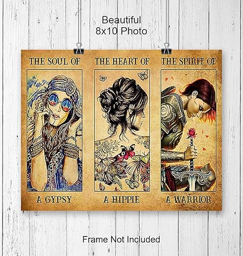 Miniatura 4 de Boho-chic Wall Decor for Women - positive Affirmations Hippie Room Decor - Women's empowerment Motivational quotes Wall Art - Inspirational Gifts