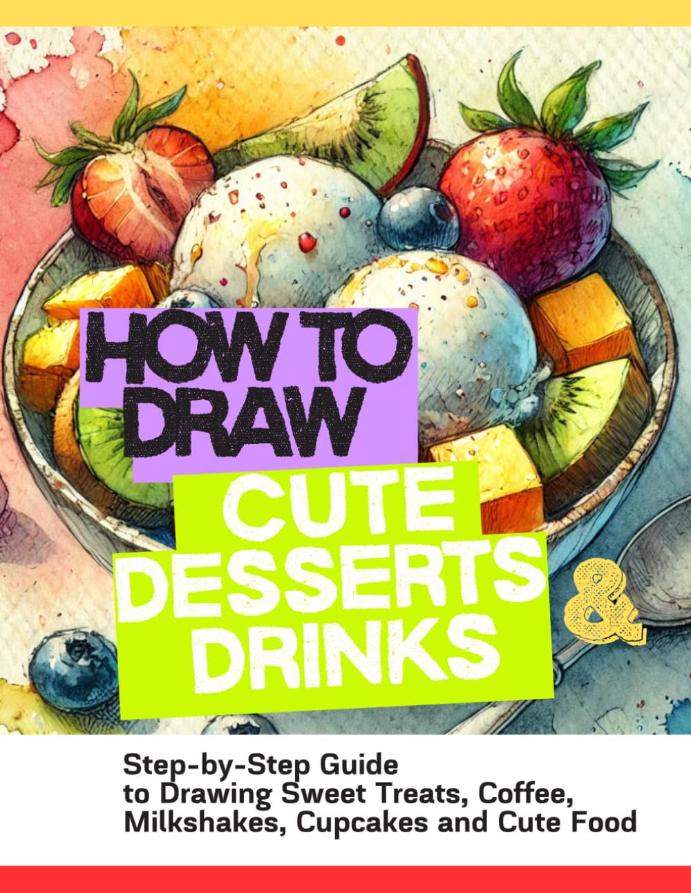How to Draw Cute Desserts and Drinks: Easy Step-by-Step Guide to Drawing Cupcakes, Donuts, Ice Cream, Milkshakes, Coffee and Sweet Treats for Beginners (Drawing for Beginners)