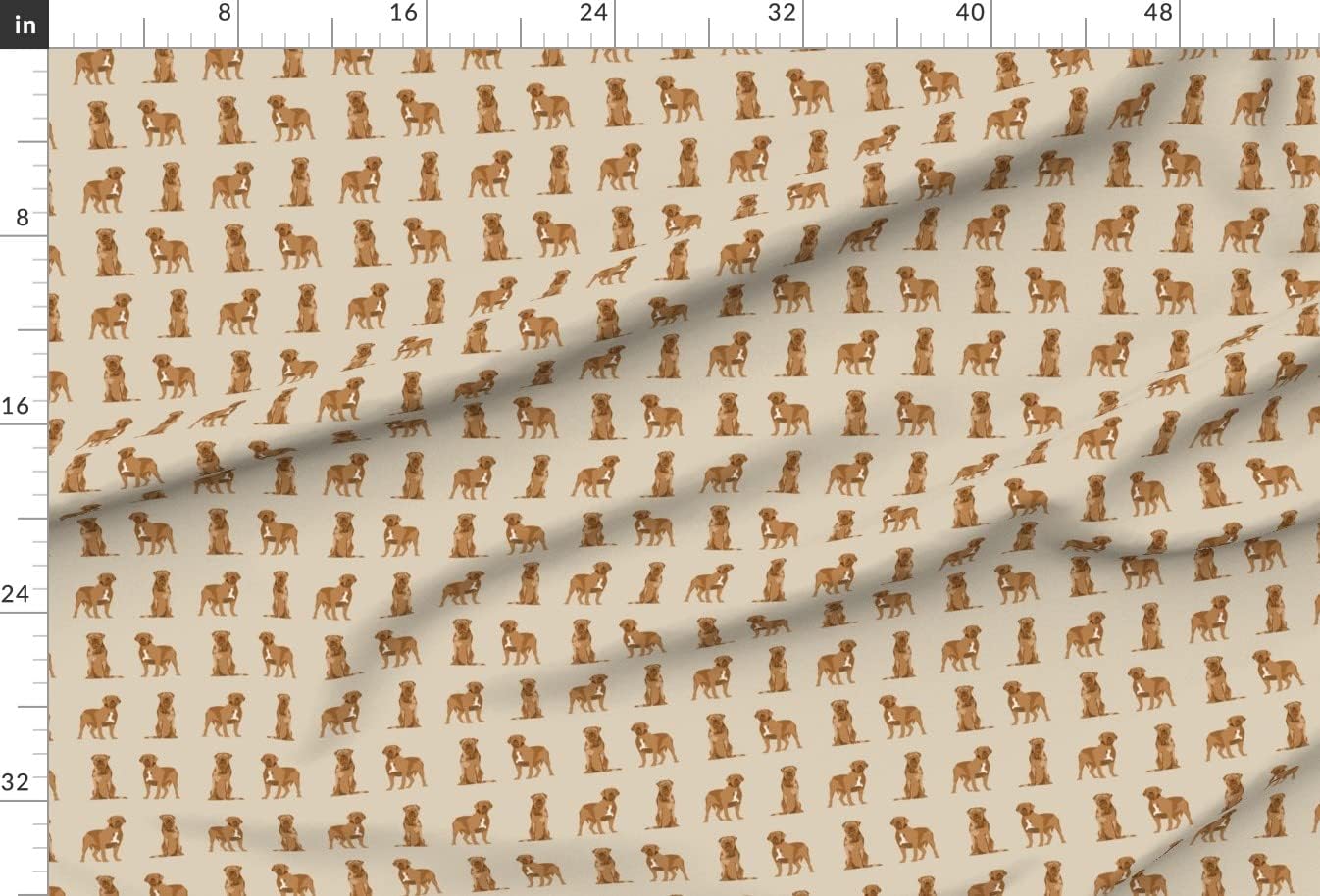 Spoonflower Fabric - French Mastiff Simple Dog Breed Tan Dogs Pet Friendly Printed on Minky Fabric by The Yard - Sewing Baby Blankets Quilt Backing Plush