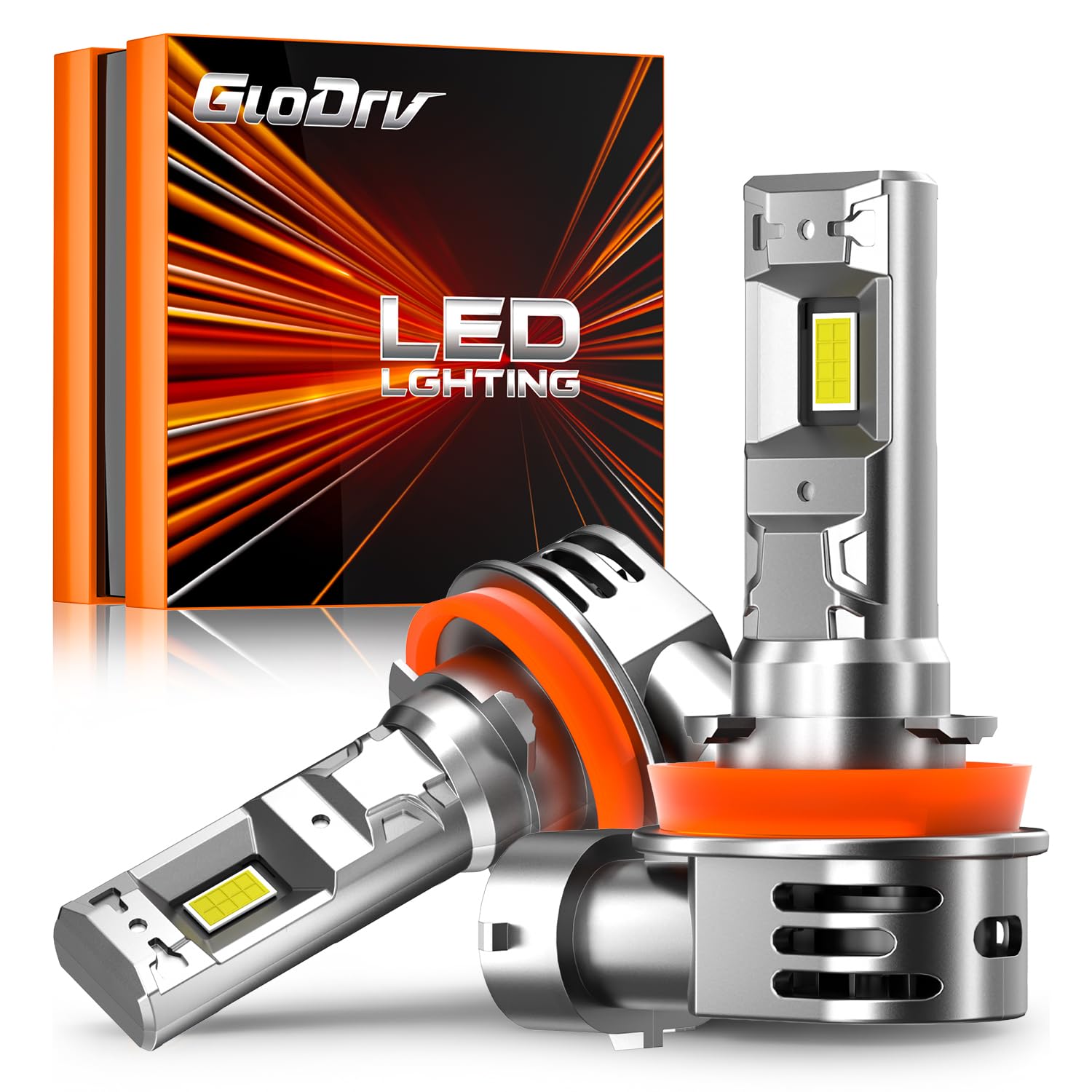 [2026 Upgrade H 11 Light Bulbs for Cars, 6500K Cool White 55,000 LM Ultra Bright, 1:1 Beam Pattern Led Fog Light, Plug and Play,Pack of 2 H11/H9/H8