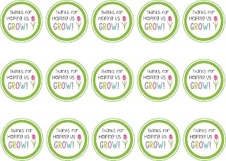 Tarjeta de agradecimiento personalizable para magdalenas, oblea o oblea de 38 x 5 cm, color verde