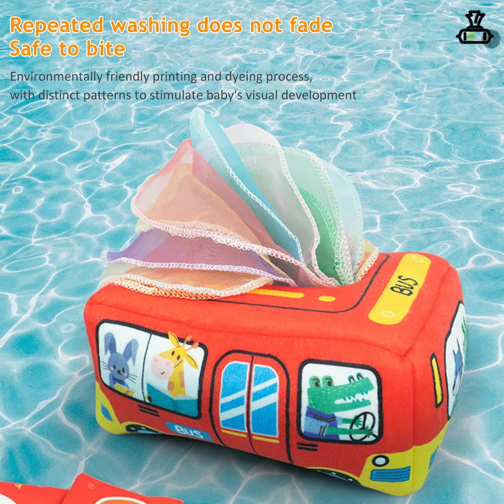 Zintuiglijke Weefselbox Voor Baby's, Peuters Sensorisch Speelgoed Met 8 Zijden Sjaals Baby Tissue Box Early Learning Educatief Voorschools Odavom 1734418364