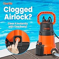 Vista 7 de Cleartide Submersible Sump Pump, Smart Water Sensor Auto On/Off, Manual/Auto Mode, 1/3HP 2790GPH Multi-Use Utility Water Pump for