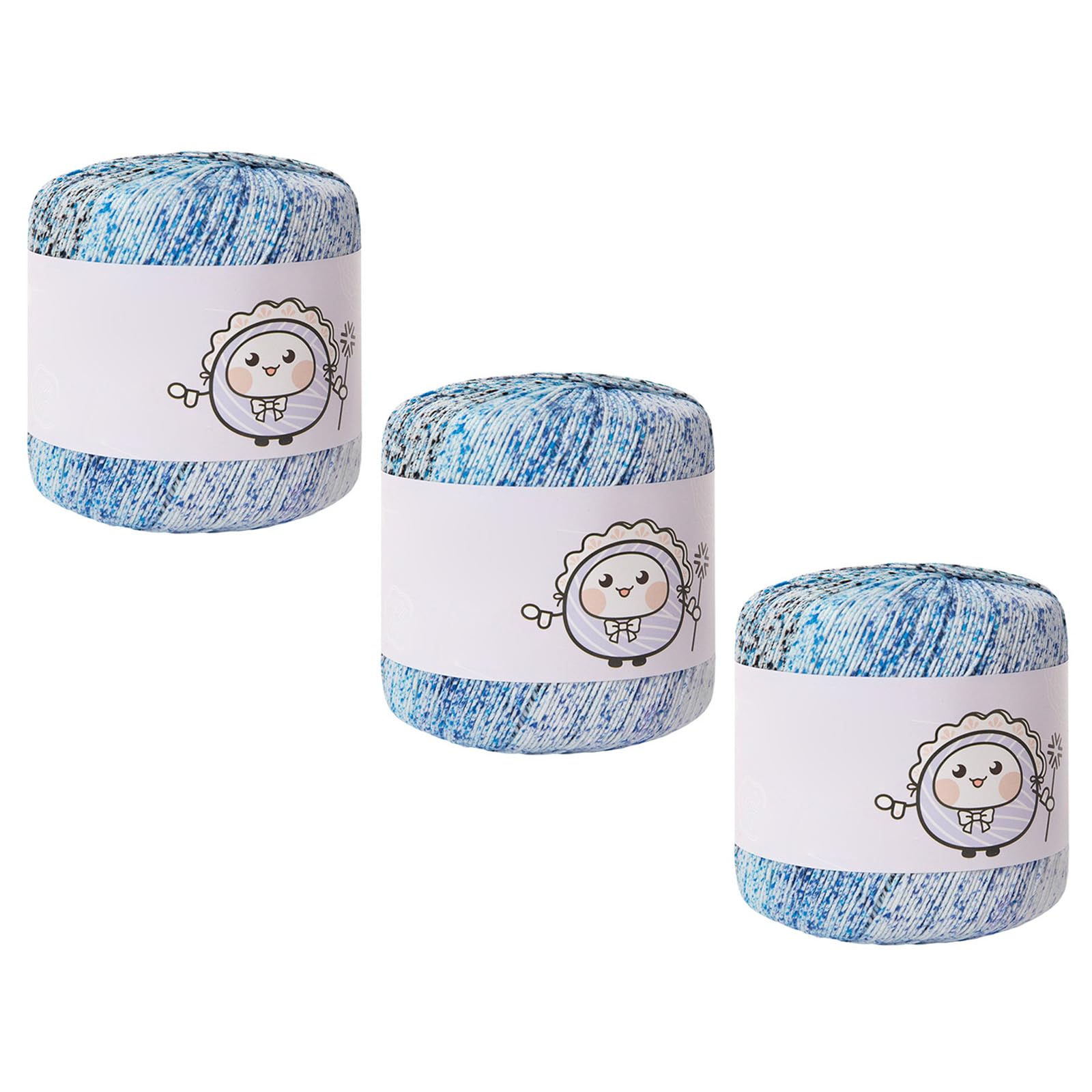 Hilo de algodón mercerizado resistente al color 3 bobinas Hilo suave para uso a largo plazo Proyectos de manualidades Hilo de bordar bruñido