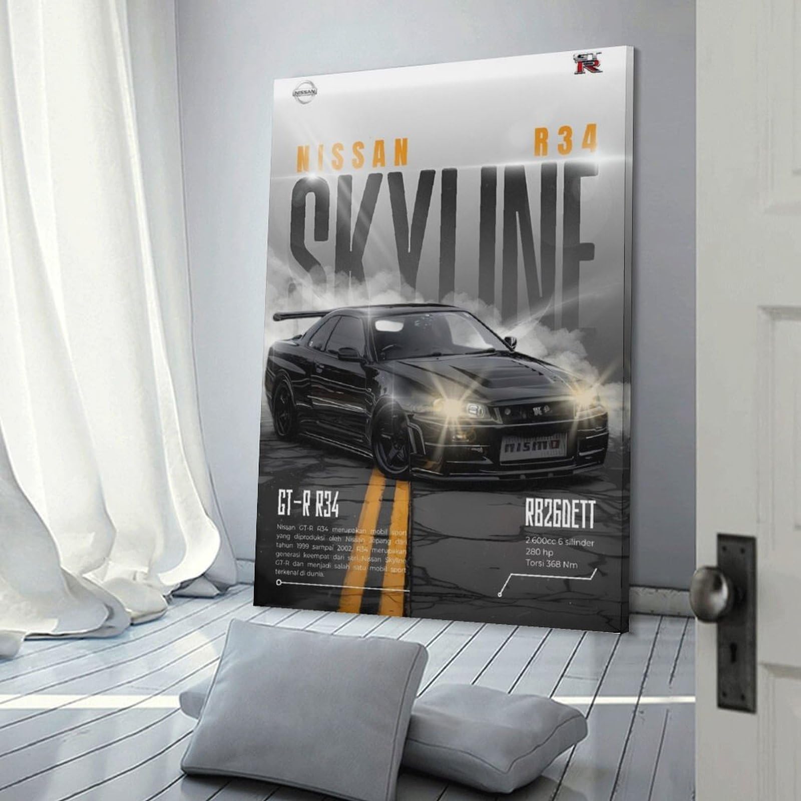 Amazon.co.jp: GT-R 34ポスター ホーム装飾 アートパネル 壁アート