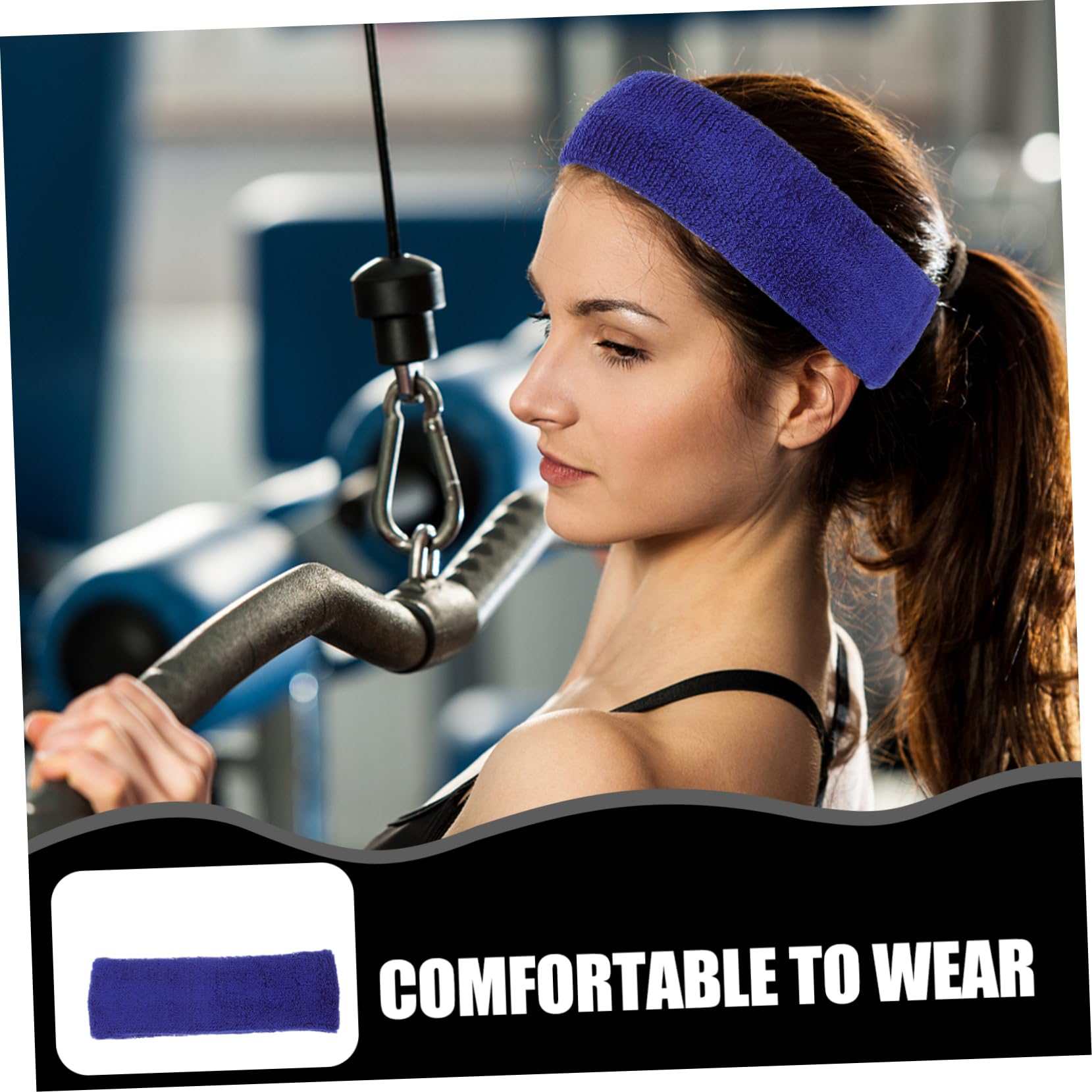 HEMOTON Fascia Assorbente Del Sudore Sport Nero Fasce Per Seta Fascia Per Multifunzione Fascia Per Professionale Filato Di Poliestere
