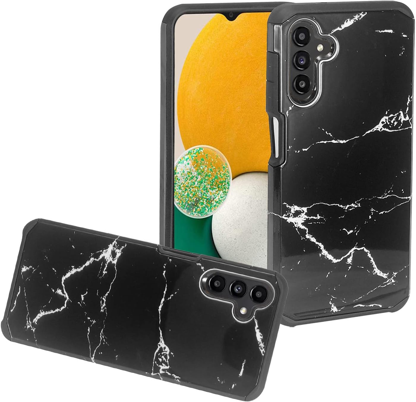 Eaglecell - for Samsung Galaxy A13 5G (SM-A136), Galaxy A04S (SM-A047) - Image Phone Case - AD1 Black Marble