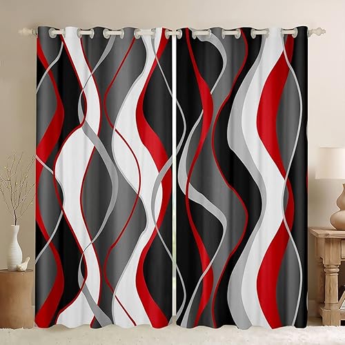 Miniatura 23 de Manfei Cortinas musicales para ventana, diseño retro con notas musicales impresas, para dormitorio, sala de estar, tema musical, tratamiento de