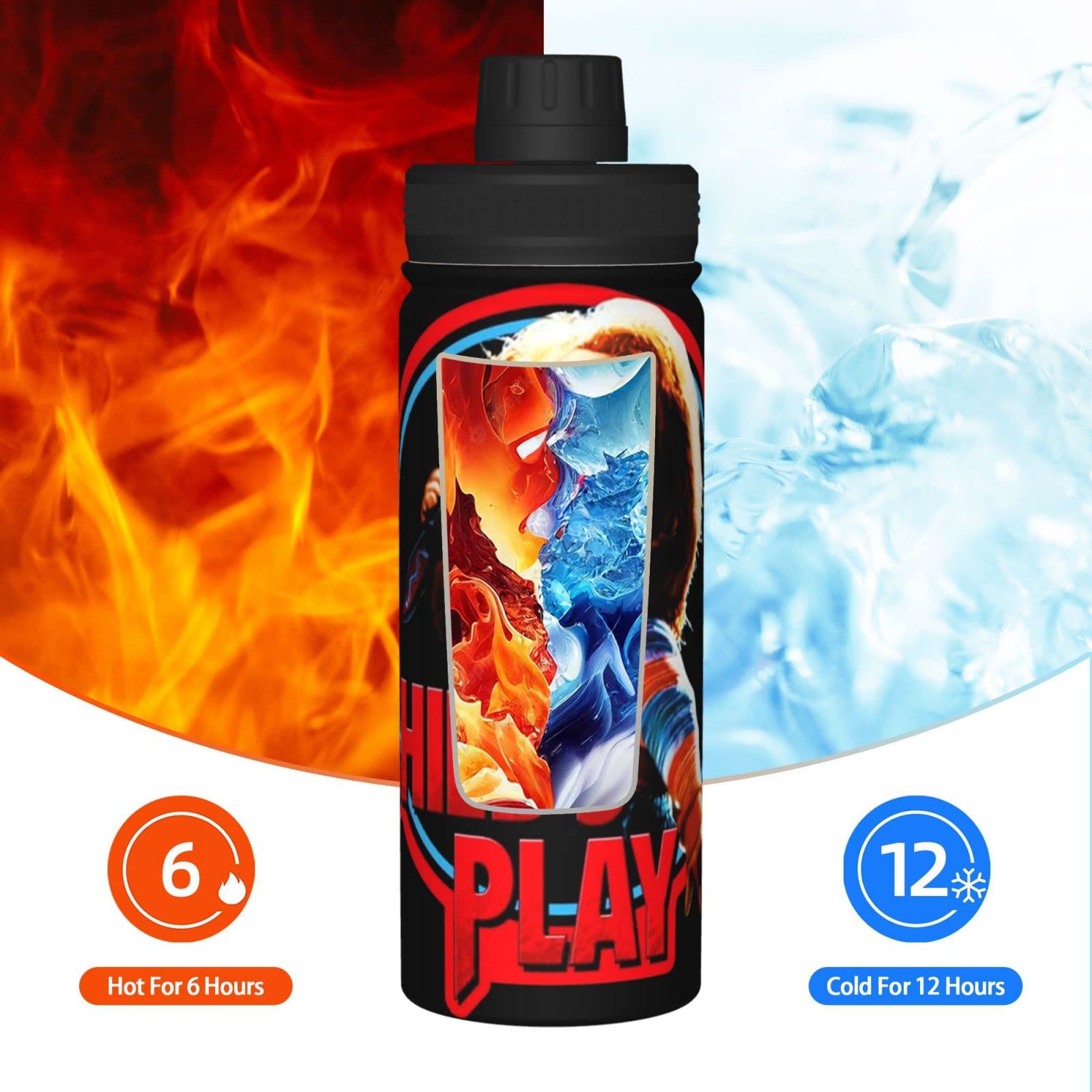 Amazon | チャッキー チャイルドプレイ ホラー映画 アニメ 水筒 真空