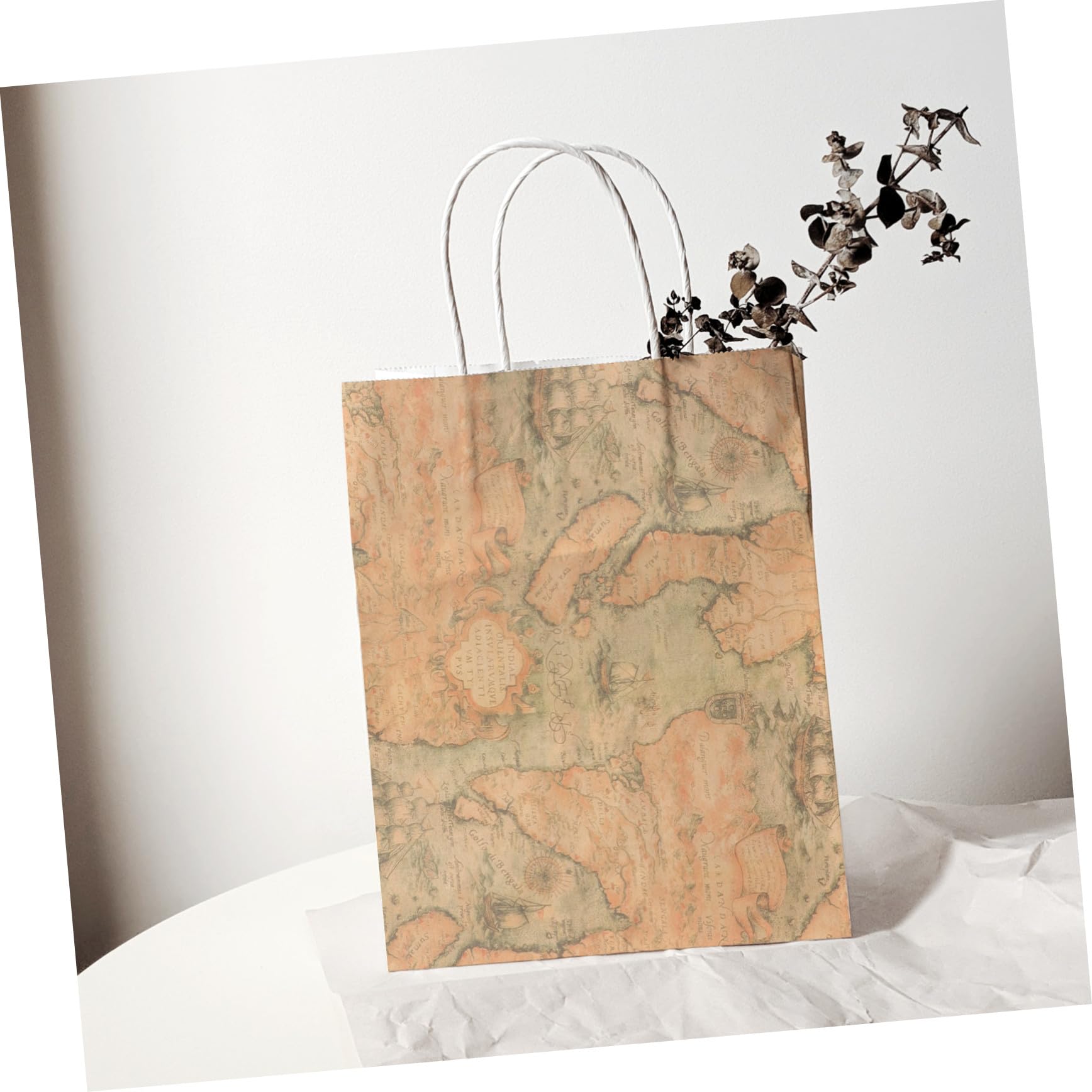 Healeved Carta Regalo Motivo Mappa, 10 Pezzi, Fogli Pieghevoli