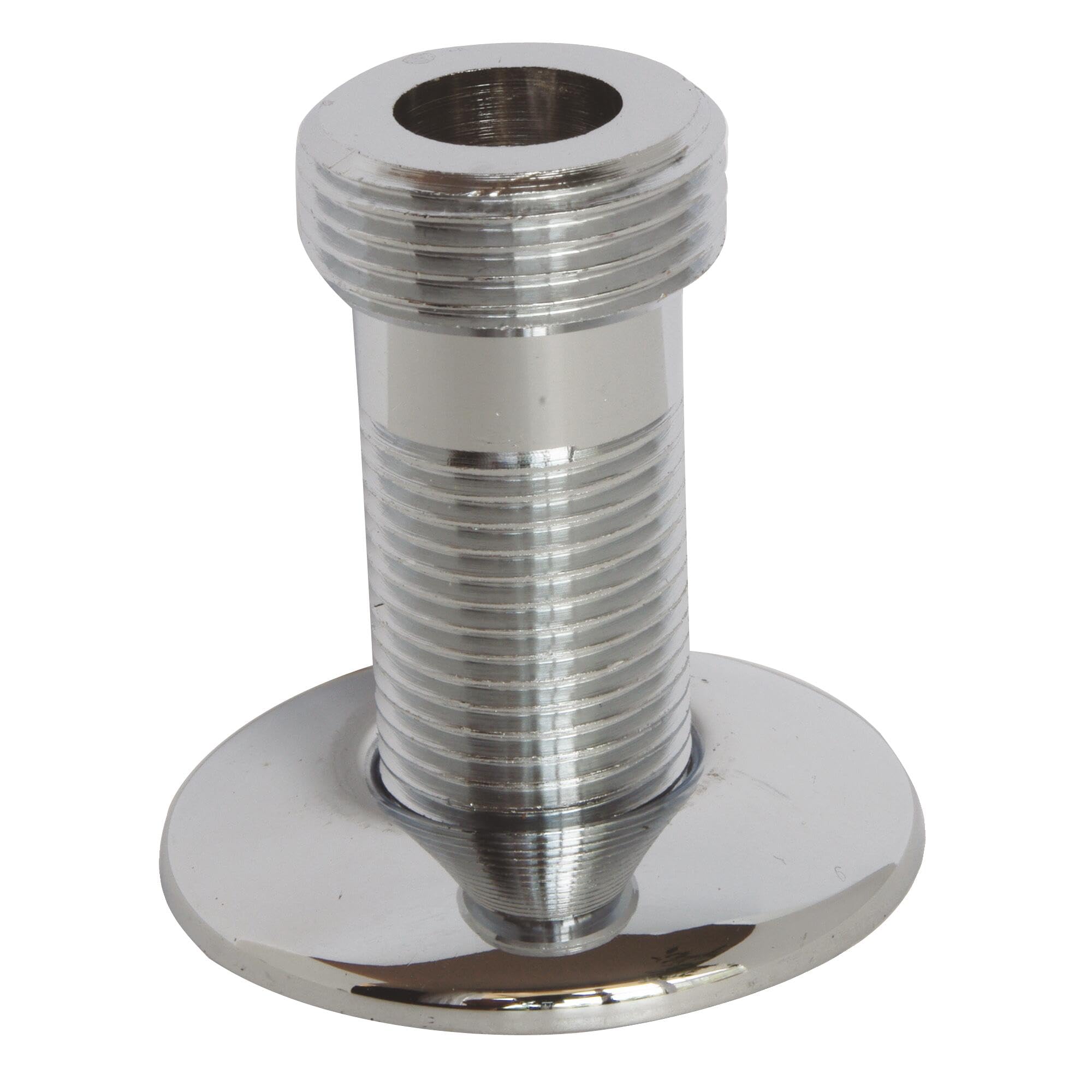 SOMATHERM FOR YOU, Raccord droit chromé 15/​21 mâle 20/​27 avec rosace Ø50 mm - Raccord laiton pour robinetterie, idéal pour cacher éclats de perçage, compatible eau chaude/​froide
