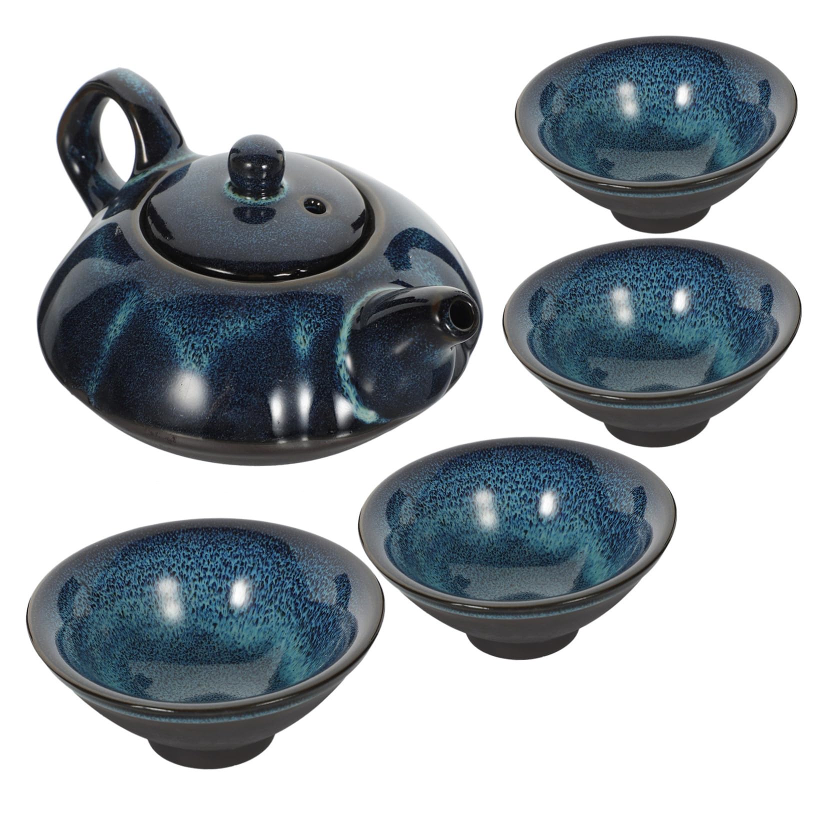 Juego de té para ceremonia de Kung Fu OUNONA, juego de tetera y taza de cerámica