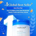 Medicube Zero Pore Pads 2.0 - Dual-Textured Facial Toner Pads for Exfoliation and Minimizing Pores with 4.5% AHA Lactic Acid & 0.45% BHA Salicylic Acid - Ideal for All Skin Types - Korean Skin Care